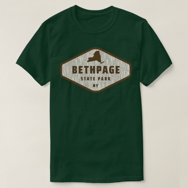 Camiseta Bethpage State Park New York Tree Log Texood (Diseño del anverso)