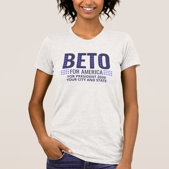 Camiseta Beto 2020 para presidente Personalized (Anverso)