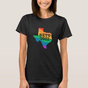 Camiseta Beto 2022 Mapa LGBT del arcoiris en Texas, eleccio
