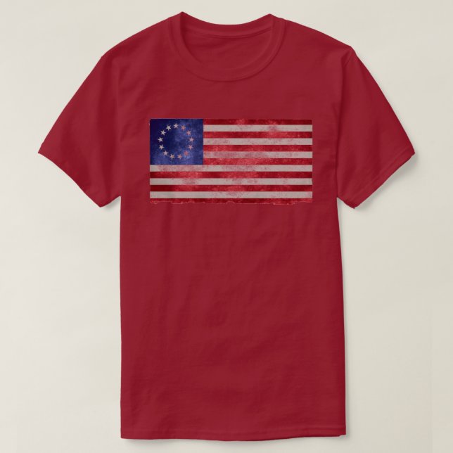 camiseta betsy rosa bandera americana 1776 (Diseño del anverso)