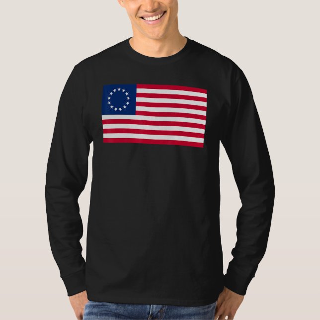 Camiseta Betsy Ross Bandera Estadounidense Estadounidense 1 (Anverso)
