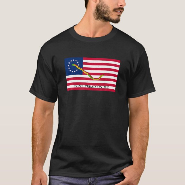 Camiseta Betsy Ross First Naval Jack Flag Estados Unidos T  (Anverso)