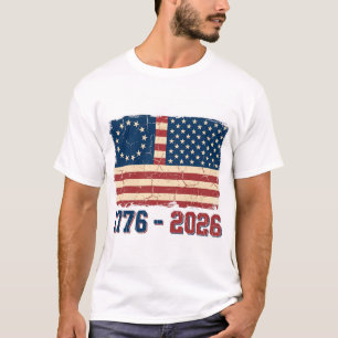 Camiseta Betsy Ross Retro y Bandera de 50 Estrellas 2026 Se