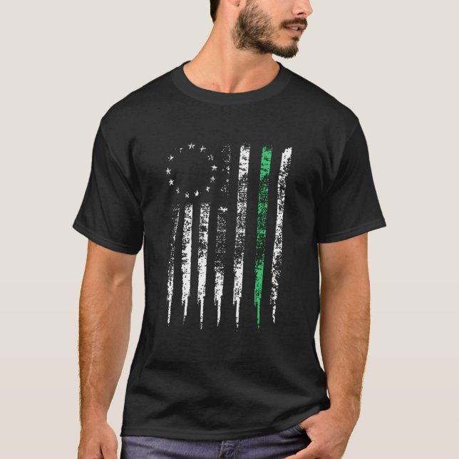 Camiseta Betsy Ross Thin Green Line sufre el regalo de la b (Anverso)