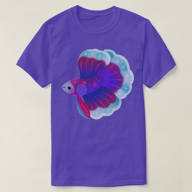 Camiseta Betta azul (Diseño del anverso)