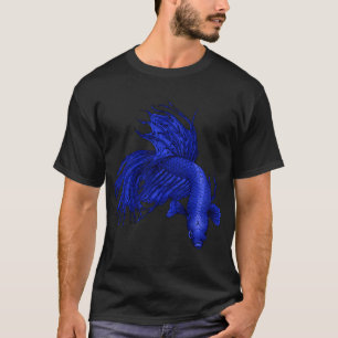 Camiseta Betta de cola de corona azul