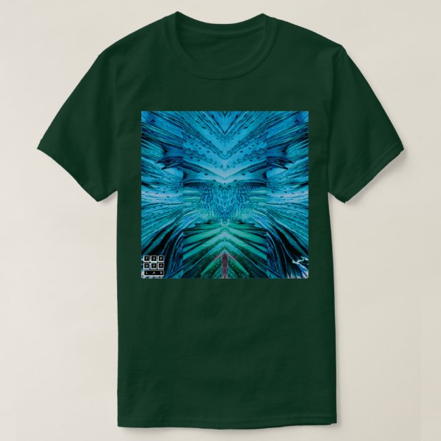 CAMISETA BETTA FINS AZUL AQUARIUM TERUYA LAB (Diseño del anverso)