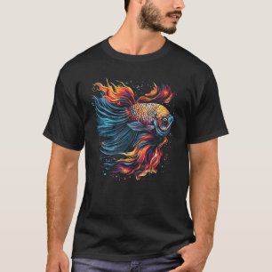Camiseta Betta Fish Guay Resumen colorido