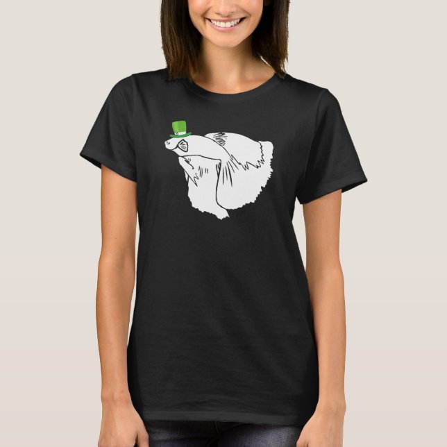 Camiseta Betta Fish Leprechaun Irish St Patrick Day (Anverso)