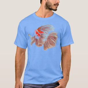 Camiseta Betta Fish Red Naranja y Azul
