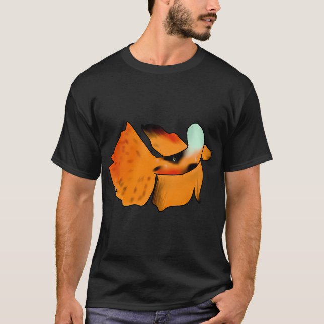 Camiseta Betta Koi con Acentos Turquesa (Anverso)
