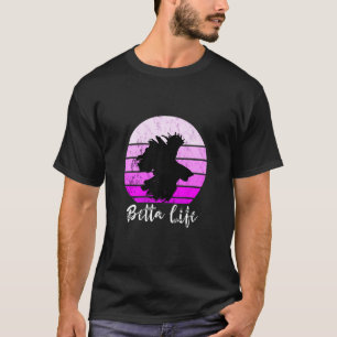 Camiseta Betta Life Siamese Fighing Fish Retro Sunset Sple