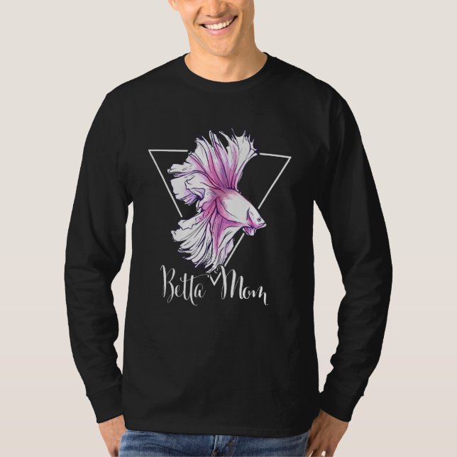 Camiseta Betta Mom Siamese Luchando Por Un Acuarista (Anverso)