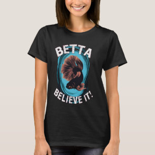 Camiseta Betta negra cree que sus esplendores luchando cont