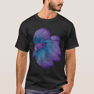 Camiseta Betta púrpura y turquesa