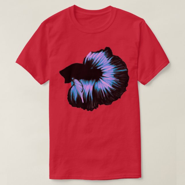 Camiseta Betta rosa y morada (Diseño del anverso)