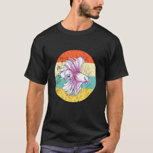 Camiseta Betta Splendens Pescado Siamés Fish Retro S