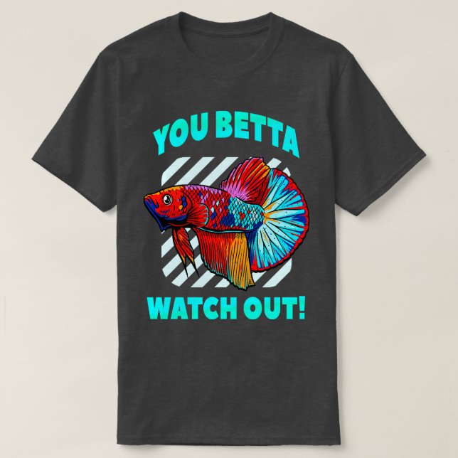 Camiseta Betta Watch Acuario De Amante De Peces Betta (Diseño del anverso)