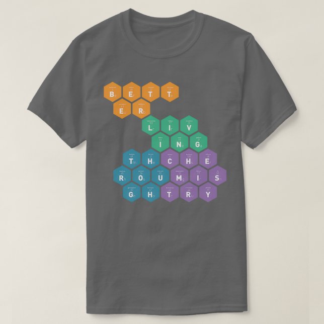 Camiseta Better Living Through Chemistry  (Diseño del anverso)
