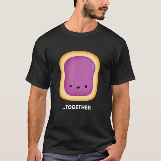 Camiseta Better Together 2 of 2 Cute Couples Peanut Butter  (Anverso)