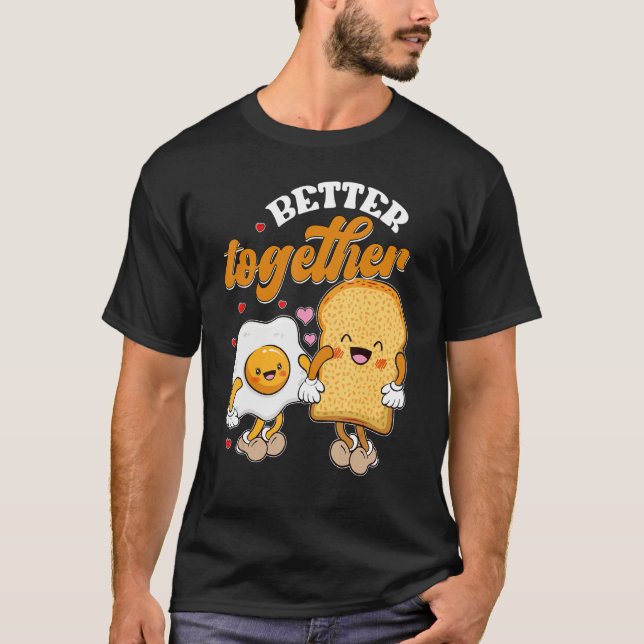 Camiseta Better Together Foodie Retro Valentine Mating C (Anverso)