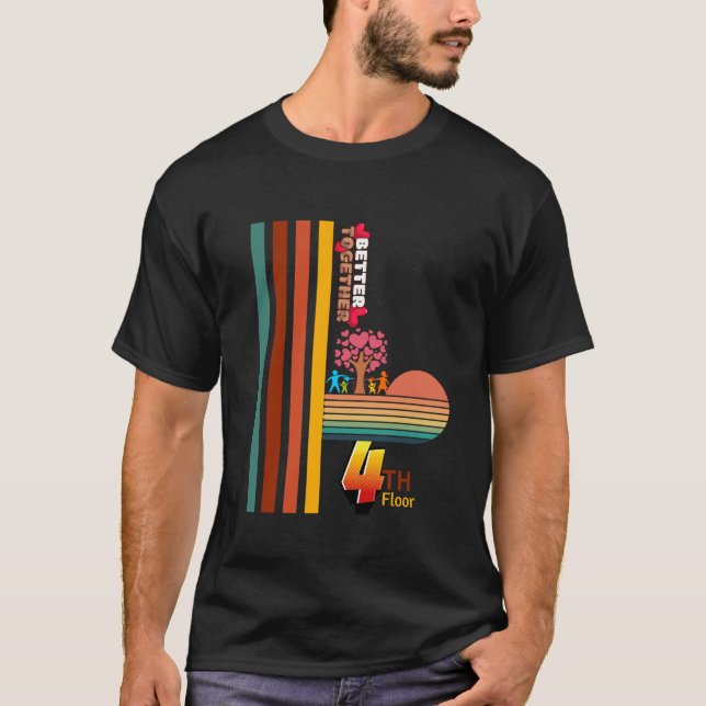 Camiseta Better Together Retro Sunset Inspirational 4th Flo (Anverso)