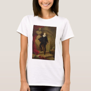 Camiseta Betty principal como Hamlet antes de un busto de