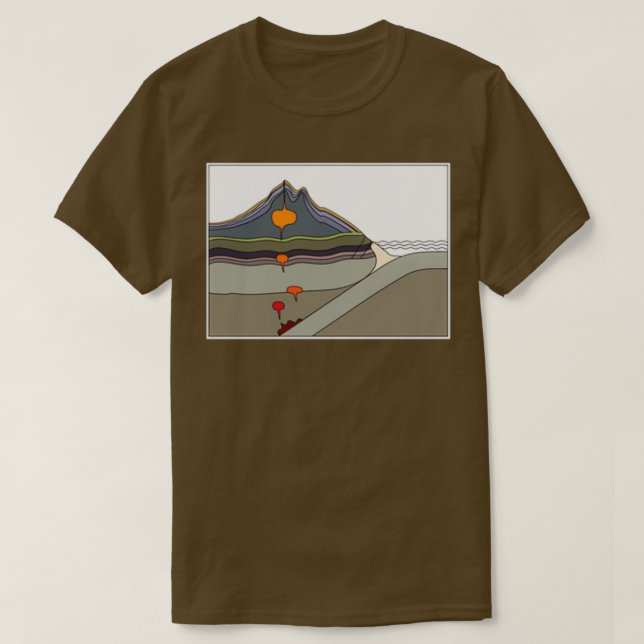 Camiseta Between a Rock and a Hard Place Geologic Subductio (Diseño del anverso)