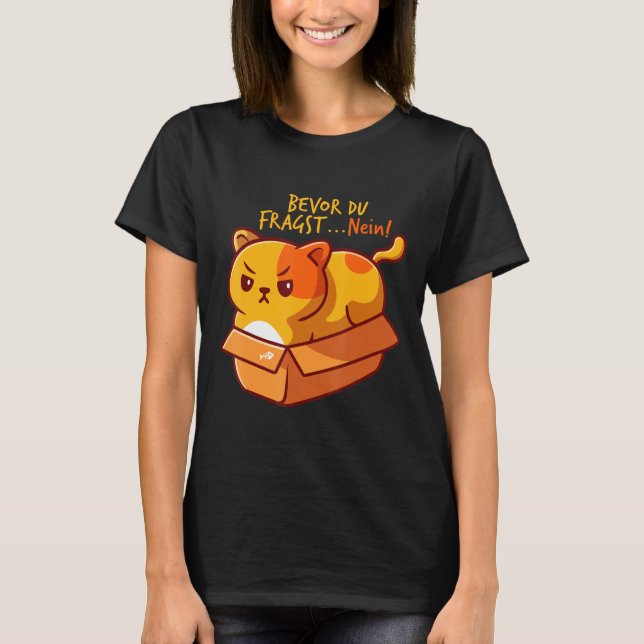 Camiseta Bevor Du Fragst Nein Funny Dice Gatos Gráfico C (Anverso)