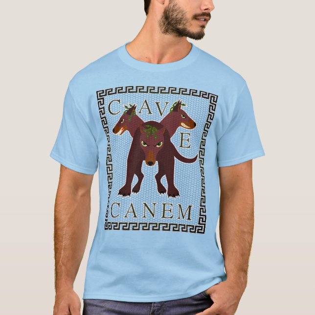 Camiseta Beware of Dog "Cave Canem" Greco-Roman Image (Anverso)