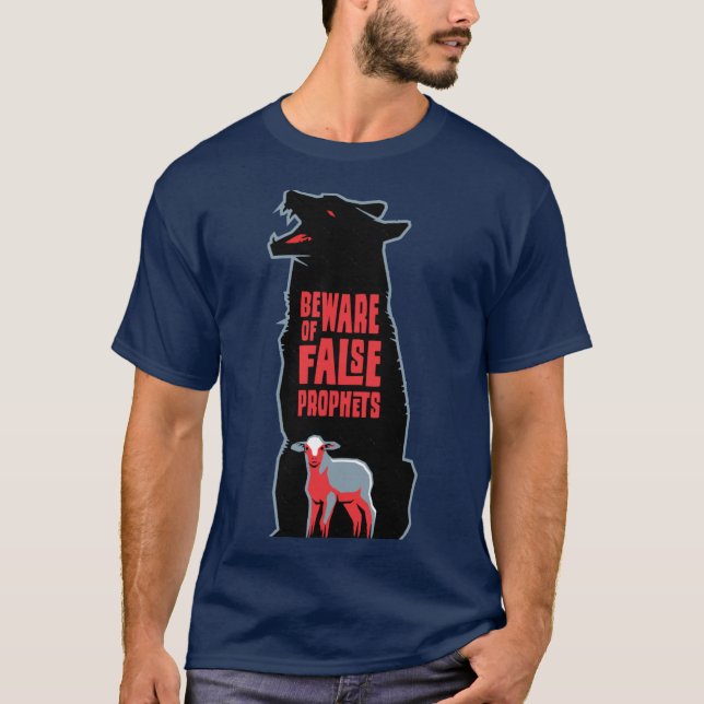 Camiseta Beware Of False Prophets Jesus Warning 3 Christian (Anverso)