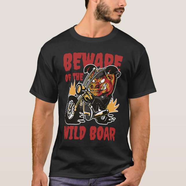 Camiseta Beware Of The Wild Boar Animal Hunting Boar (Anverso)