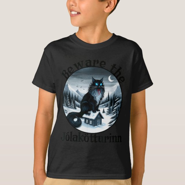 Camiseta Beware The Jolakotturinn Yule Cat Icelandic Christ (Anverso)