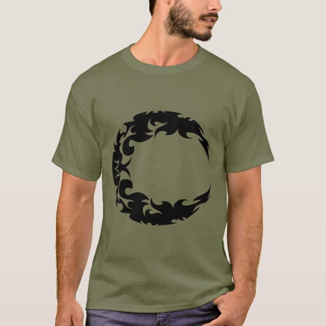 Camiseta Bewitando la silueta de luna de negro (Anverso)