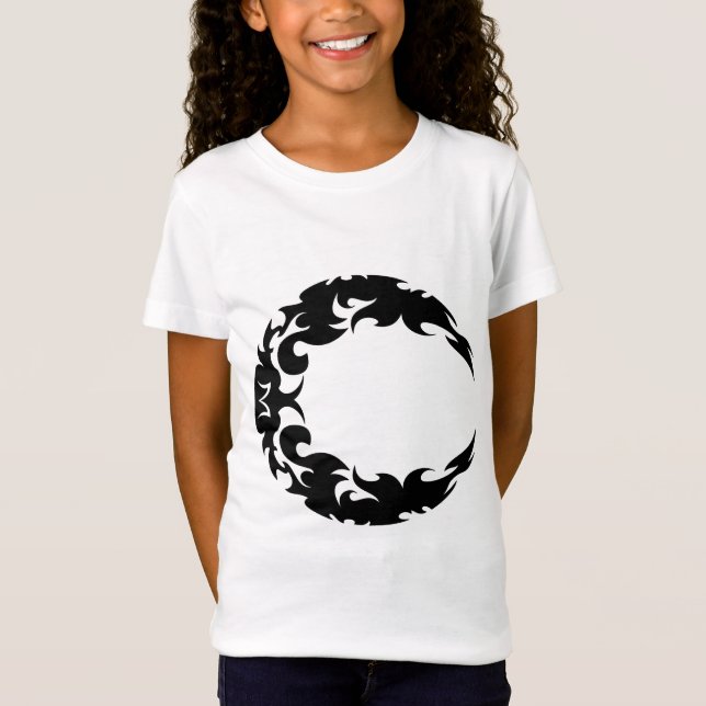 Camiseta Bewitando la silueta de luna de negro (Anverso)