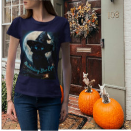 Camiseta Bewitching Blue Eyed Black Cat