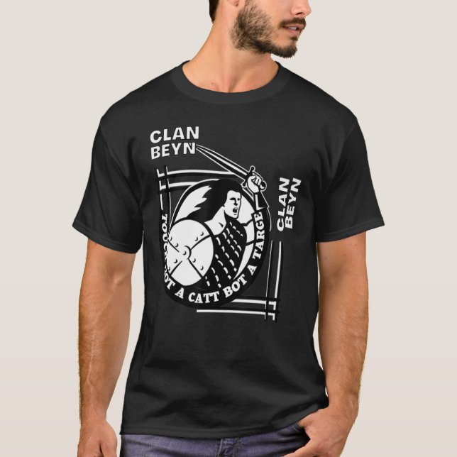 Camiseta Beyn Clan Gaelic Motto Swordsman (Anverso)