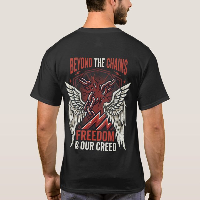 Camiseta Beyond The Chains  Rebelión de la Liberta (Reverso)