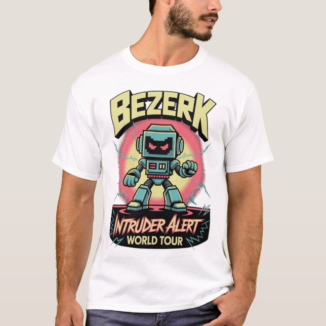 Camiseta Bezerk Intruder Alert World Tour Retro Arcade  (Anverso)