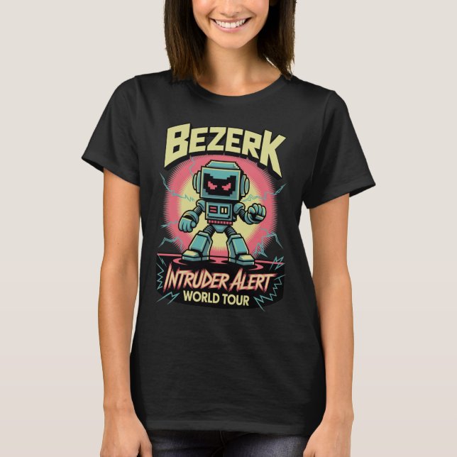 Camiseta Bezerk Intruder Alert World Tour Retro Arcade  (Anverso)