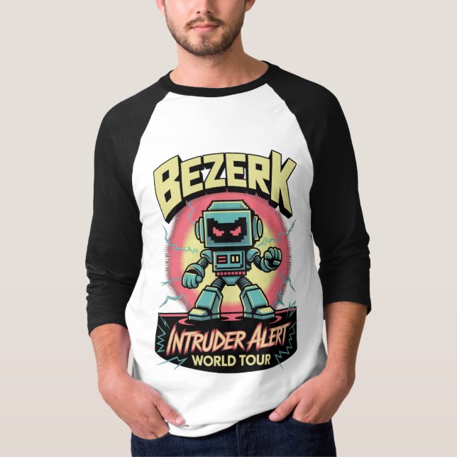 Camiseta Bezerk Intruder Alert World Tour Retro Arcade  (Anverso)