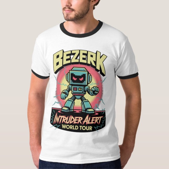 Camiseta Bezerk Intruder Alert World Tour Retro Arcade  (Anverso)