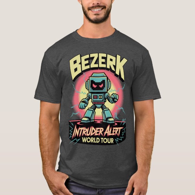 Camiseta Bezerk Intruder Alert World Tour Retro Arcade  (Anverso)