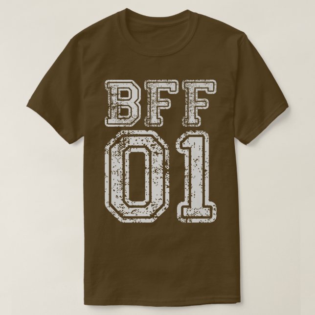 Camiseta BFF 01 Mejores Conjuntos de Amigo (Diseño del anverso)