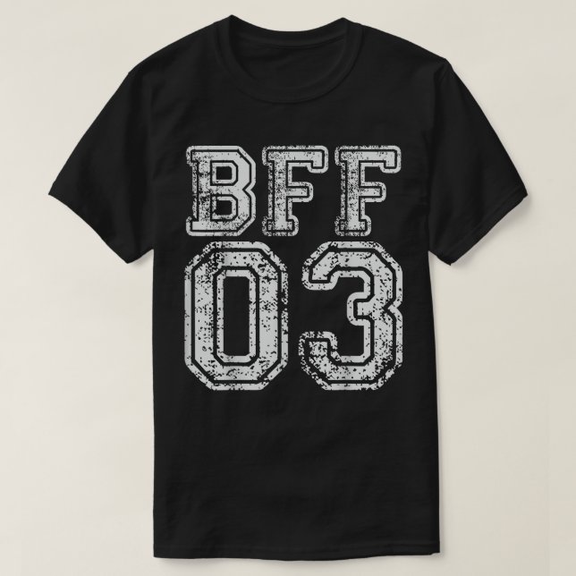 Camiseta BFF 03 Mejores Conjuntos de Amigo (Diseño del anverso)