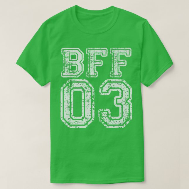 Camiseta BFF 03 Mejores Conjuntos de Amigo (Diseño del anverso)