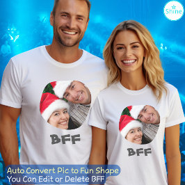 Camiseta BFF Crear su propia foto Personalizado Texto perso