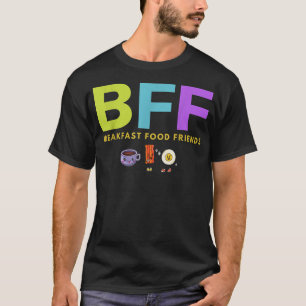 Camiseta BFF Desayuno Amigos de la comida Café Huevo Bacon 