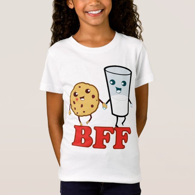 Camiseta BFF, galleta y leche (Anverso)