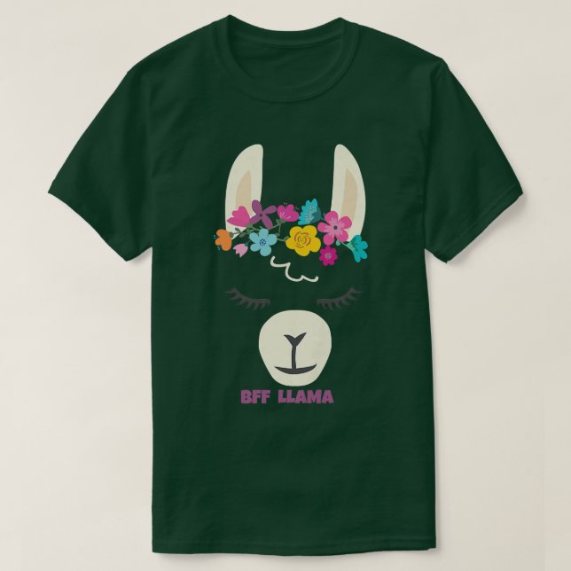 Camiseta BFF LLAMA Birthday (Diseño del anverso)
